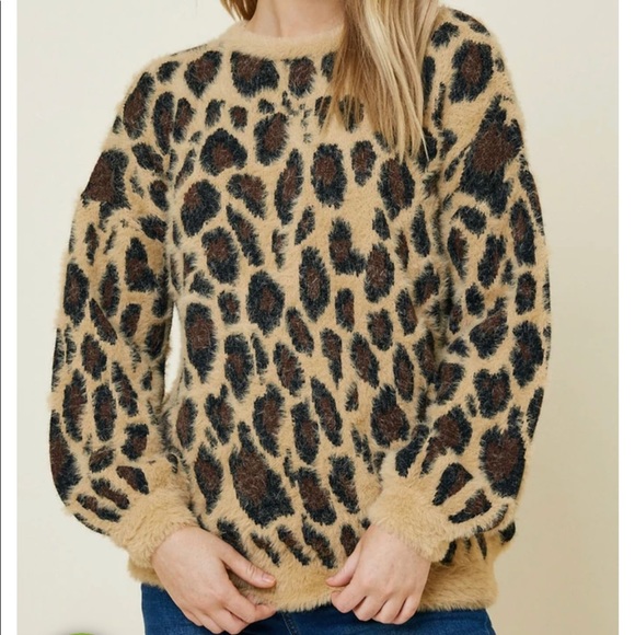 Women's Leopard Mohair Sweater size S NWT!! - Picture 3 of 5